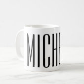 Maak je eigen gepersonaliseerde naam koffiekruid koffiemok (Voorkant links)