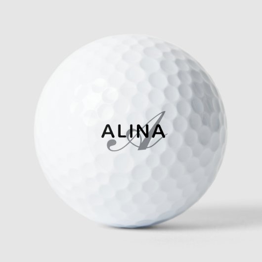 Maak Je Eigen Gepersonaliseerde Naam Monogram Golfballen (Voorkant)