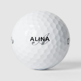 Maak Je Eigen Gepersonaliseerde Naam Monogram Golfballen
