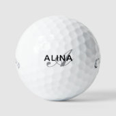 Maak Je Eigen Gepersonaliseerde Naam Monogram Golfballen (Voorkant)