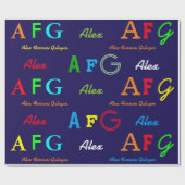 Maak je eigen gepersonaliseerde naampatroon cadeaupapier (Vlak)