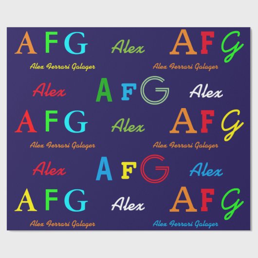 Maak je eigen gepersonaliseerde naampatroon cadeaupapier (Vlak)