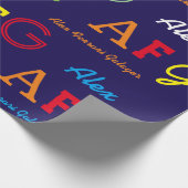 Maak je eigen gepersonaliseerde naampatroon cadeaupapier (Hoek)