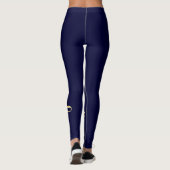 Maak je eigen gepersonaliseerde Navy Blue Chic sti Leggings (Achterkant)