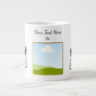 Maak je eigen gepersonaliseerde sjabloontekst grote koffiekop
