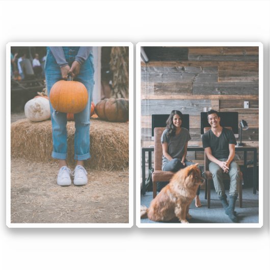 Maak je eigen gepersonaliseerde uitsnede Collectie Sticker (Voorkant)