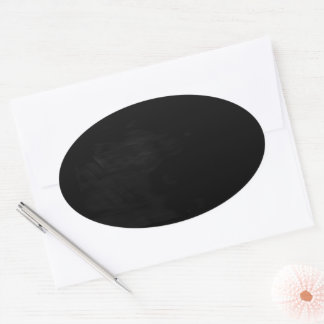 Maak Je Eigen Gepersonaliseerde Zwarte Ovale Sticker