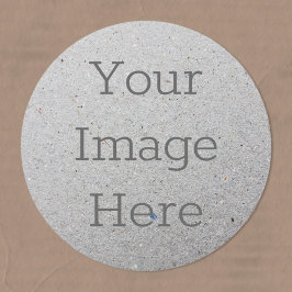 Maak Je Eigen Gerecycled Gesprokkeld Grijs Papier  Ronde Sticker