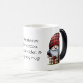 Maak je eigen geruite grootvader Kerst-gnome Magische Mok (Voorkant rechts)