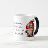 Maak je eigen geruite kerstkabouter magische mok (Voorkant rechts)