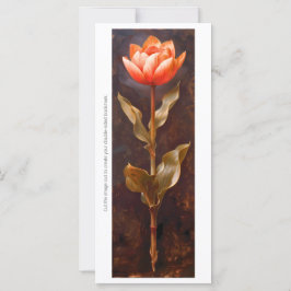Maak Je Eigen Geschilderde Oranje Tulp Boekmerk