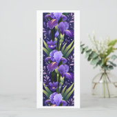 Maak je eigen geschilderde paarse iris bladwijzerk (Staand voorkant)
