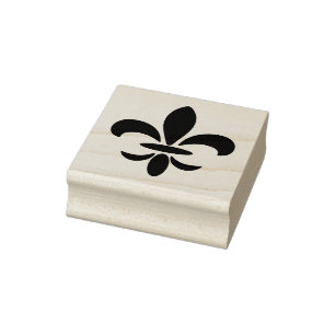 Maak je eigen gesjabloneerde Fleur de Lis Rubberstempel
