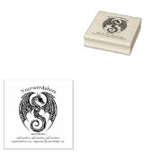 Maak Je Eigen Gestencilde Draken Embleem Logo Rubberstempel (Gestempeld)