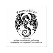 Maak Je Eigen Gestencilde Draken Embleem Logo Rubberstempel (Afrduk)