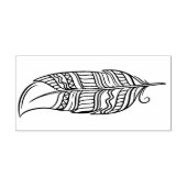 Maak Je Eigen Gestreepte Boho Getipte Veer Rubberstempel (Afrduk)