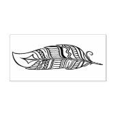 Maak Je Eigen Gestreepte Boho Tribale Veer Rubberstempel (Afrduk)