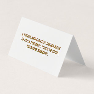 Maak Je Eigen Gevouwen 3.5"x2'' Tentkaart Visitekaartje