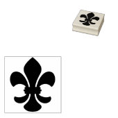 Maak Je Eigen Gewaagde Fleur De Lis Rubberstempel (Gestempeld)