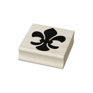 Maak Je Eigen Gewaagde Fleur De Lis Rubberstempel