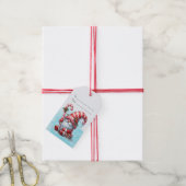 Maak je eigen gezellige pepermunt Kerstgnome Cadeaulabel (Met Touw)