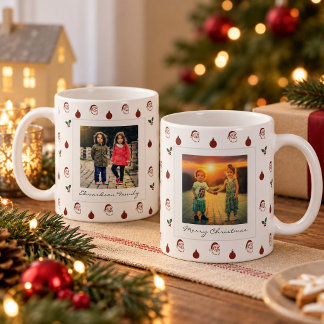 Maak je eigen gezinsfoto's Kerstmis Koffiemok