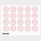 Maak Je Eigen Gingham Bedankt Ronde Sticker (Vel)