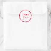 Maak Je Eigen Gingham Bedankt Ronde Sticker (Tas)