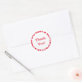 Maak Je Eigen Gingham Bedankt Ronde Sticker (Envelop)