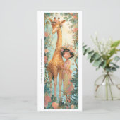 Maak Je Eigen Giraffe Maagd Boeklegger Kaart (Staand voorkant)