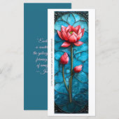 Maak je eigen glas-in-lood roze lotus bladwijzer (Voorkant / Achterkant)