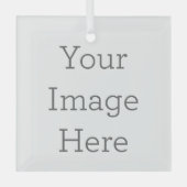 Glazen vierkant ornament (Voorkant)