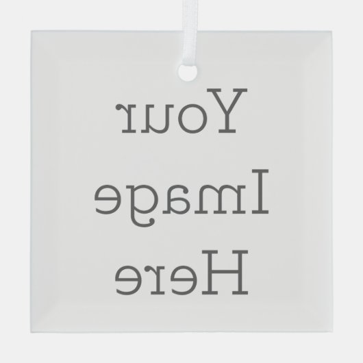 Glazen vierkant ornament (Achterkant)