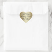Maak je eigen Gold Wedding Favor Hart Sticker (Tas)