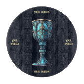 Maak Je Eigen Gotische Blauwe Kelk Snijplank (Voorkant)