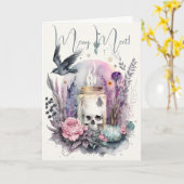 Maak je eigen gotische herfstbloemstuk kaart (Gele Bloem)