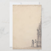 Maak Je Eigen Gotische Middeleeuwse Kasteel Briefp Briefpapier (Achterkant)
