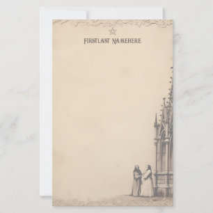 Maak Je Eigen Gotische Middeleeuwse Kasteel Briefp Briefpapier