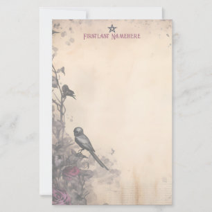 Maak Je Eigen Gotische Raafrozen Briefpapier