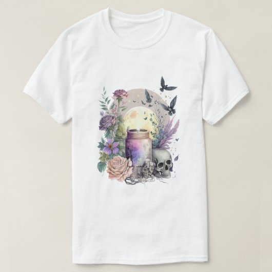 Maak je eigen gotische rozen t-shirt (Design voorkant)