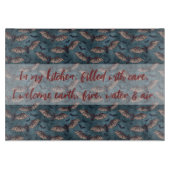 Maak Je Eigen Gotische Vleermuizen Blauw Snijplank (Voorkant)
