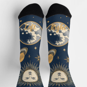 Maak je eigen goud blauw wit hemels  sokken