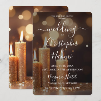 Maak je eigen goud bokeh kaarsen kaart