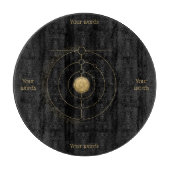 Maak je eigen gouden arcane pentakel tarot snijplank (Voorkant)