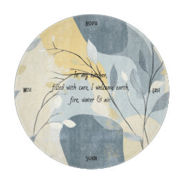 Maak Je Eigen Gouden Blauw Grijs Bloemrijk Minimal Snijplank