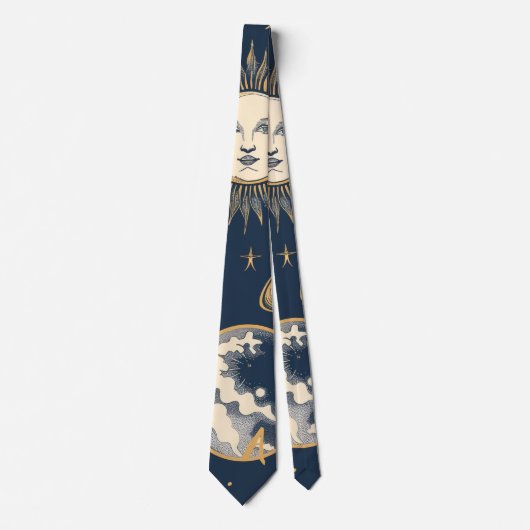 Maak je eigen gouden blauw witte hemelse stropdas (Voorkant)