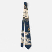 Maak je eigen gouden blauw witte hemelse stropdas (Achterkant)