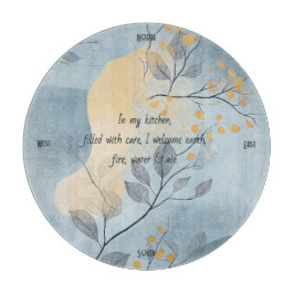 Maak Je Eigen Gouden Blauwe Bloemrijke Minimalist Snijplank