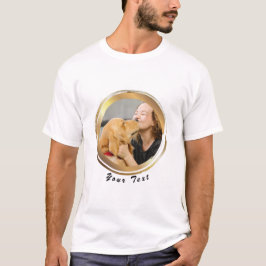 Maak je eigen gouden cirkel hond foto t-shirt