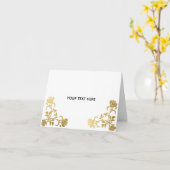 Maak je eigen gouden elegant kaart (Gele Bloem)